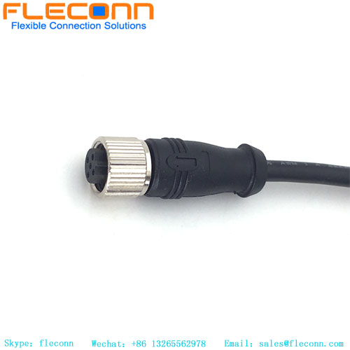 M12 5P B-coded Female Straight Connector Cable