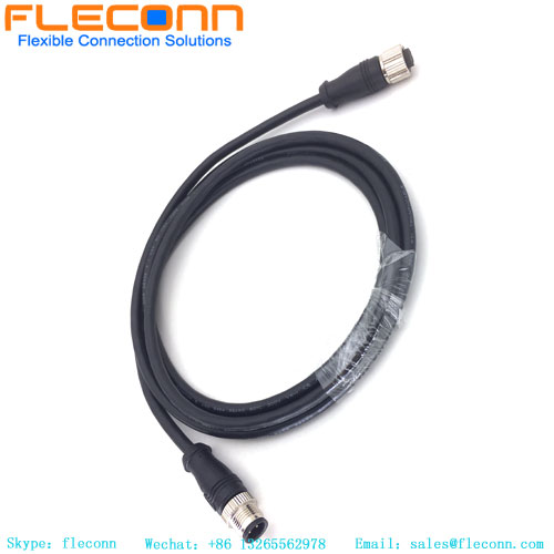 M12 5 Pin Male Cable，M12 Round Waterproof Sensor Cable