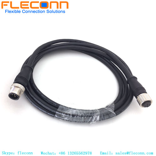 M12 5 Pin Male Cable，M12 Round Waterproof Sensor Cable