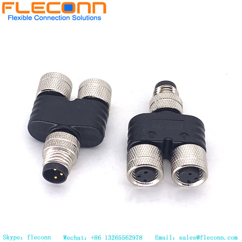 m8 B Coded 3 Pin Field-Attachable Connector Straight Plug