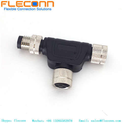 m8 B Coded 3 Pin Field-Attachable Connector Straight Plug