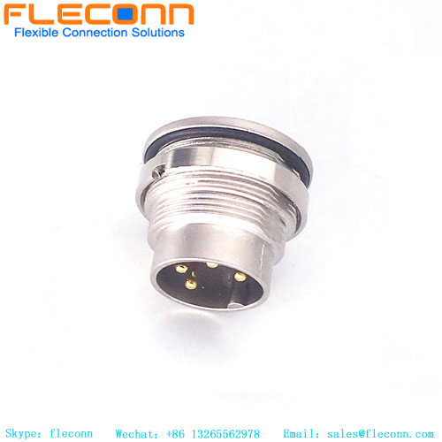 M16 4 Pole Male IP67 Waterproof Mount Connector