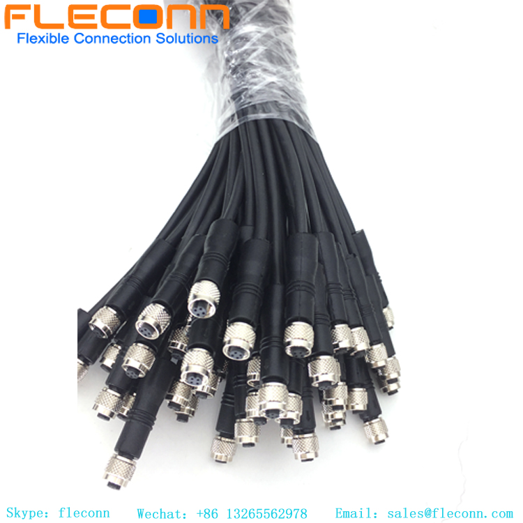 M5 Sensor Cable 3 Pin Female Connector, IP67 Waterproof Class PUR Cable