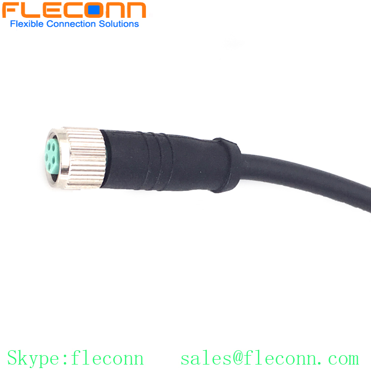 M8 B-coded 5 Pin Female to Female Plug Cable, IP67 Waterproof Connector Cable