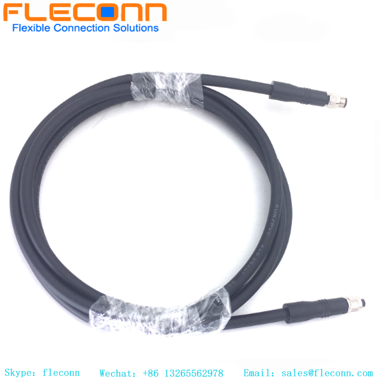 M5 2 Pos 3 Contact 4 Pole Male to Female Sensor Cable