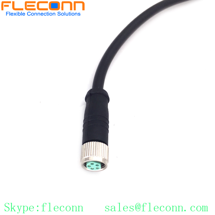 M8 B-coded 5 Pin Female to Female Plug Cable, IP67 Waterproof Connector Cable