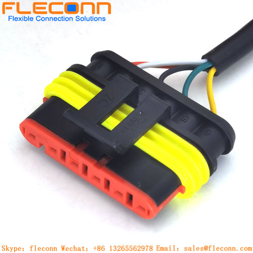 282403-1 TE Amp Super Seal 1.5 Series Waterproof Female Cable 6Pin Auto Connector