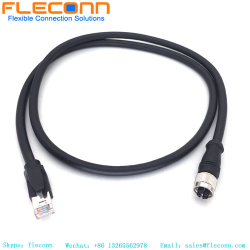 M12 X Coded To Rj45 Cable