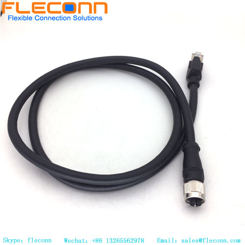 M12 X Coded To Rj45 Cable