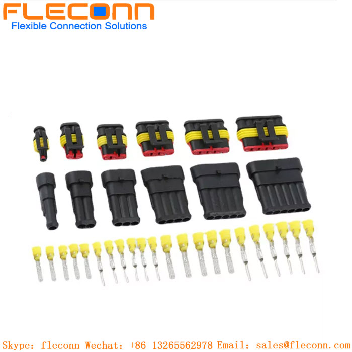 Custom Amp 1.5 Superseal Series 2p 3p 4p 5p 6p Waterproof Automotive Connector Wire Harness