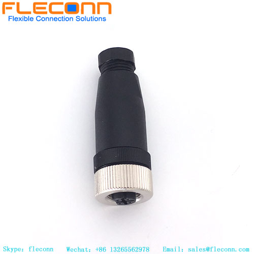 M12 4 Pos Female Plastic Socket