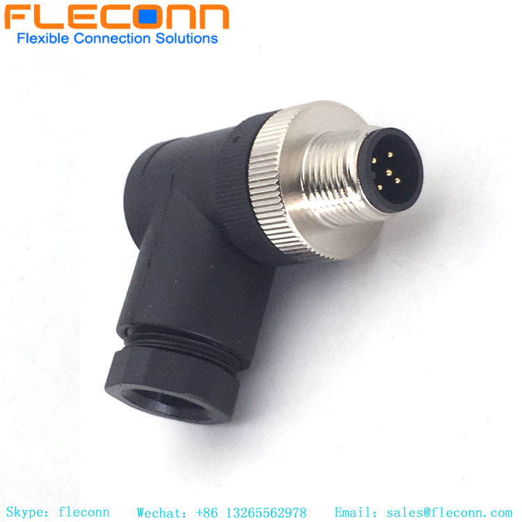 M12 Male Right Angle Connector
