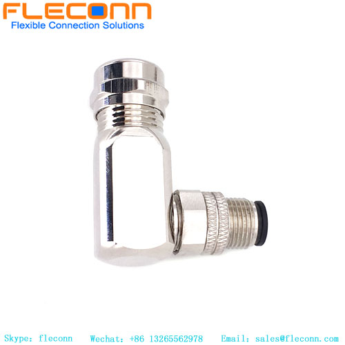 M12 Metal Right Angle Connector