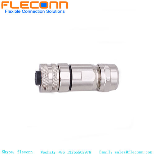 M12 A-Coded Metal Assembled Plug