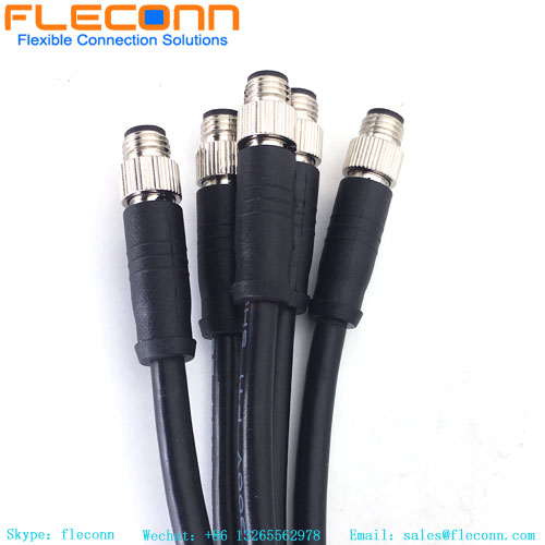 M8 5 Pin Male Shielded Cable