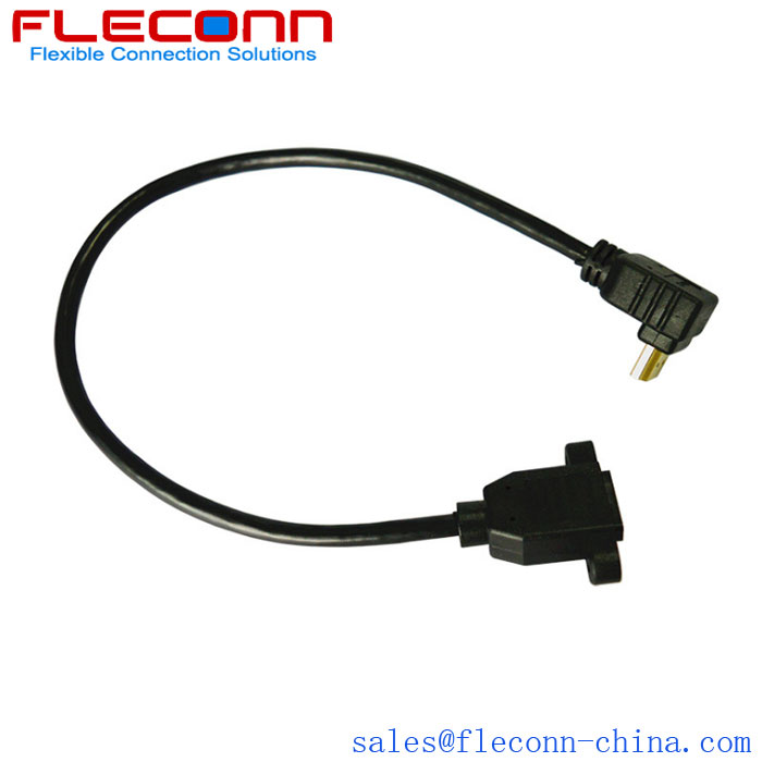 HDMI Male Down Angle Overolded Cable