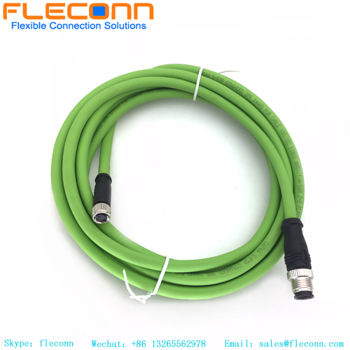 M12 5 Pin B-coded To M8 4 Pin Connector Cable