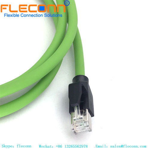 M12 D-Coded Female Panel Mount Connector Cable
