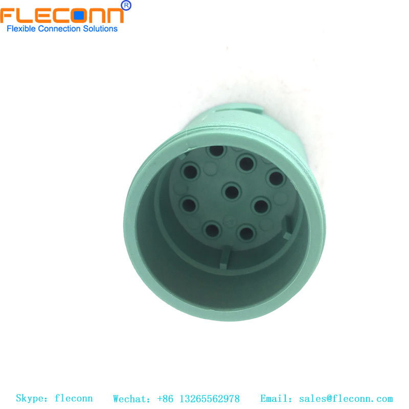 Deutsch HD14-9-1939P-P080 9-Position Receptacle, Male, In Line, Threaded Rear