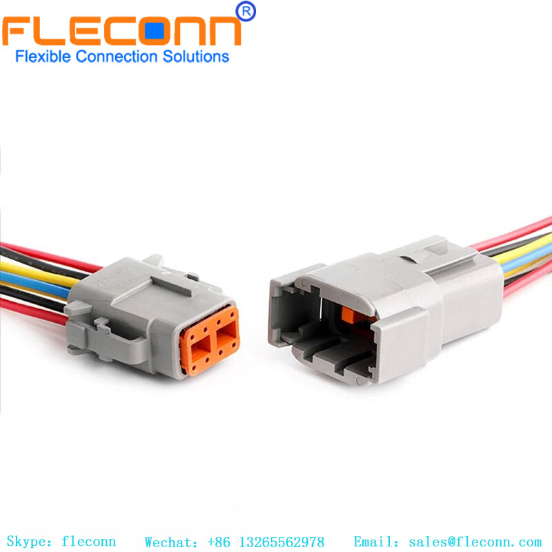 Deutsch DTM Connector Wire Harness DTM06-8S 8Pin Car Sealed Waterproof Cable