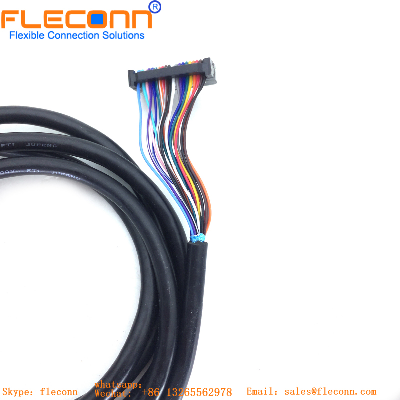 2.54mm Pitch FC 6P 8P 10P 14P 16P 20P 24P 26P 30P 34P 40P Pin IDC Female Cable 28AWG