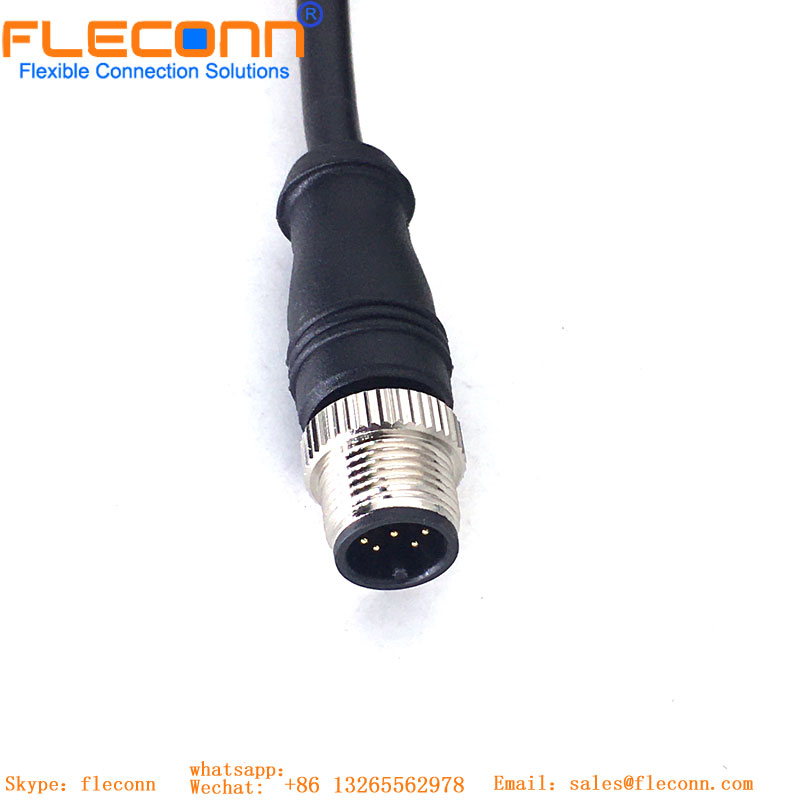 M12 A Coded，8 Pole Female IP67 Waterproof Cable