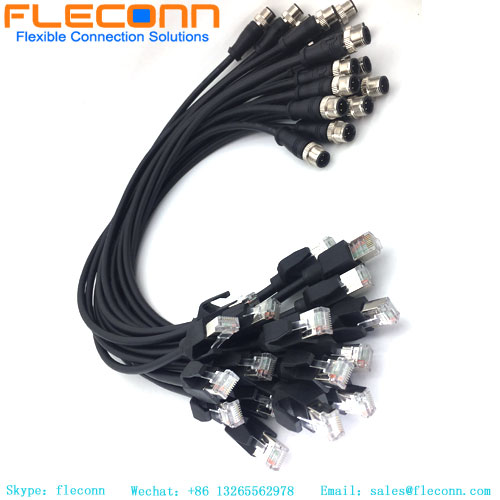 M12 To RJ45 Ethernet Cable