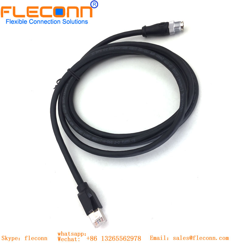 RJ45 To M12 Ethernet Cable