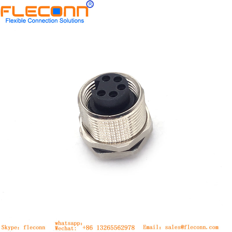 Waterproof 7/8 5pins Panel Mount Female Connector