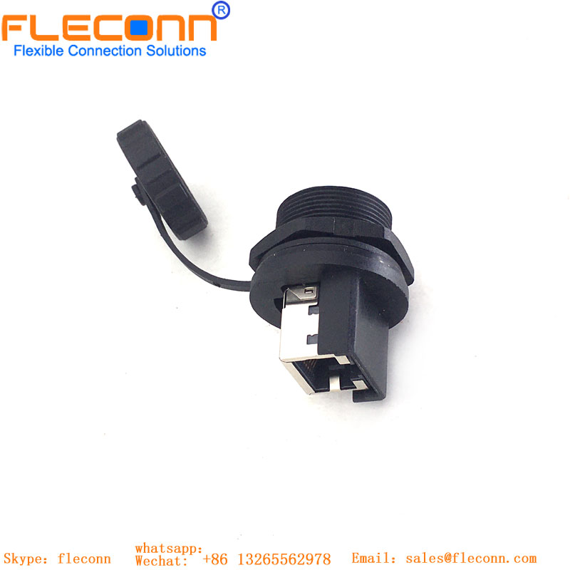 waterproof RJ45 Panel Mount Connector