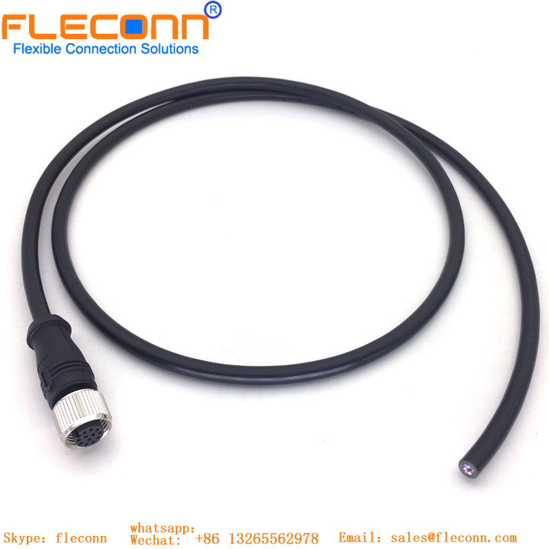 M12 12 Pin A-coded Connector Cable