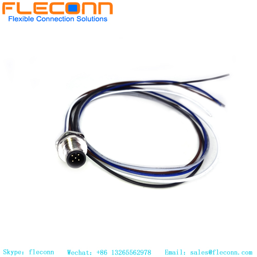 M12 5 Pin Male Panel Mount Connector With Cable