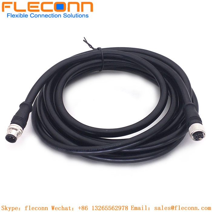 M12 L-Coded Female Connector Cable