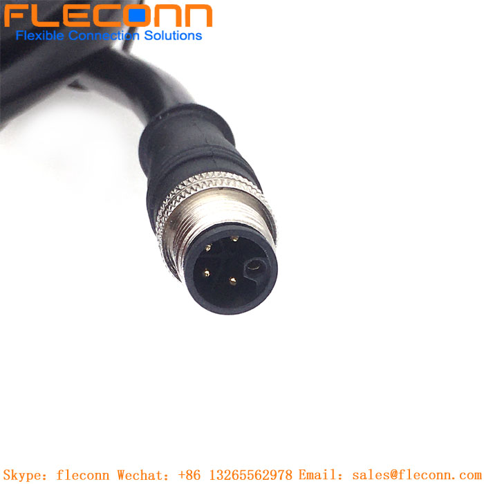 M12 L-Coded 4+PE Male Connector Cable