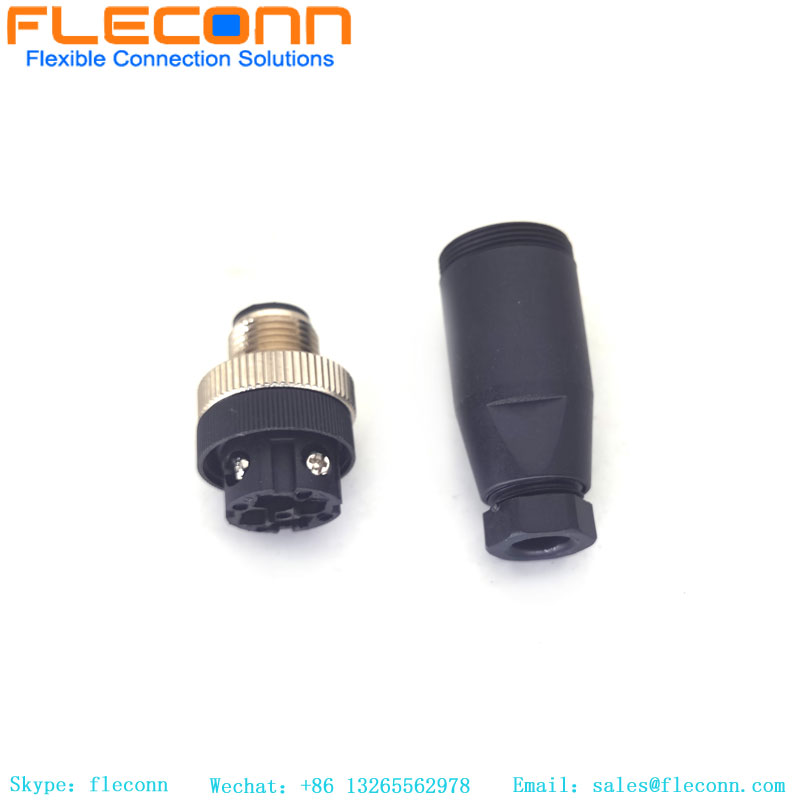 M12 4 Pin A Coded Male Field Wireable Connector
